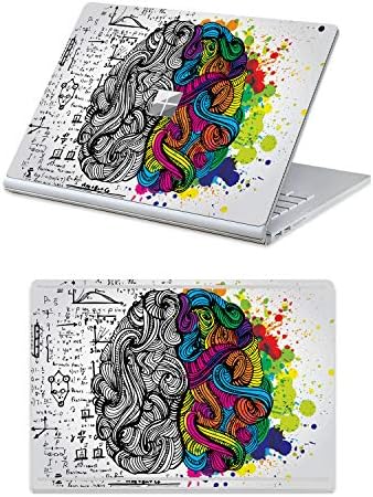 MasiBloom Top & Bottom Sticker Decal for 13" Microsoft Surface Book 2 (2017 Released) 13.5 inch Protective Laptop Cover Skin (for 13.5" Surface Book 2, Silver)