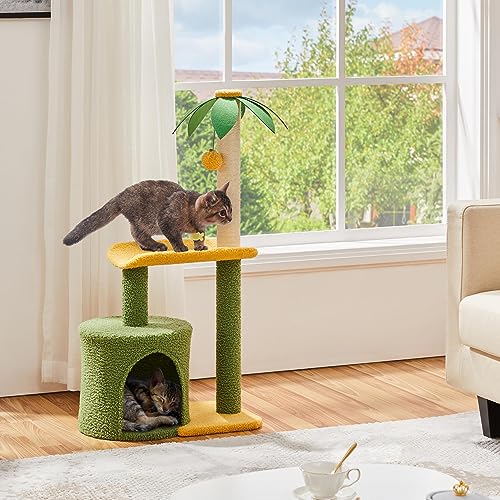 Árbol para gatos interior de 37 pulg con poste rascador miniatura 2