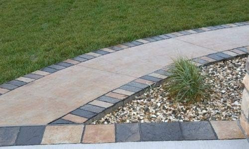 Miniatura 3 de Juego de rodillos para sellos de hormigón para bordes decorativos (azulejos de pizarra variados) para concreto estampado y superposición, manera