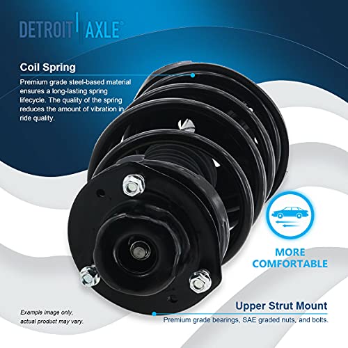 Image of Detroit Axle - Front 6pc Struts Kit for 92-96 Toyota Camry, 95-96 Avalon, Lower Ball Joints Sway Bars Struts w /Coil Spring 1992 1993 1994 1995 1996 Replacement Suspension