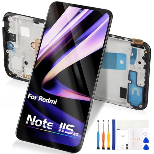 Atwist Pantalla LCD para Xiaomi Redmi Note 11s 4G LCD Display para Redmi Note 11s 4G Digitalizador 2201117SG 2201117SI 2201117SY 2201117SL Pantalla táctil Asamblea (No con Note 11s 5G, con Marco)