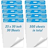 AFMAT Sticky Easel Pad, 10 Pack Chart Paper for Teachers, Large Self Stick Flip Chart Easel Paper, 25 x 30 Inches, 30 Sheets/Pad Chart Paper