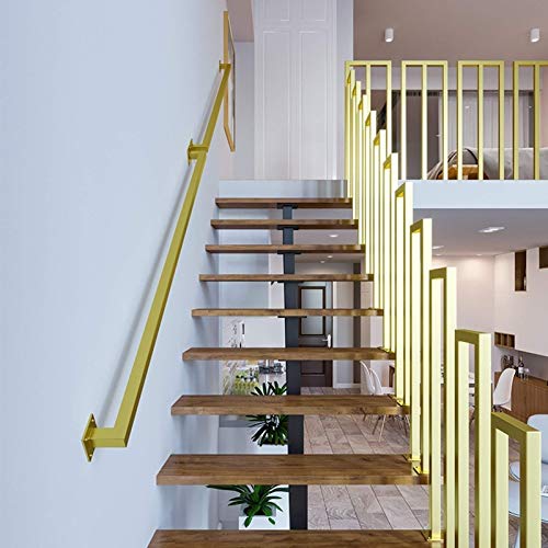 Rampe d'escalier en métal forgé moderne de 110 cm en tuyau carré robuste