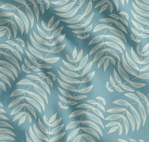 Batiste de coton Soimoi doux couleur bleu pour chemisiers raffinés