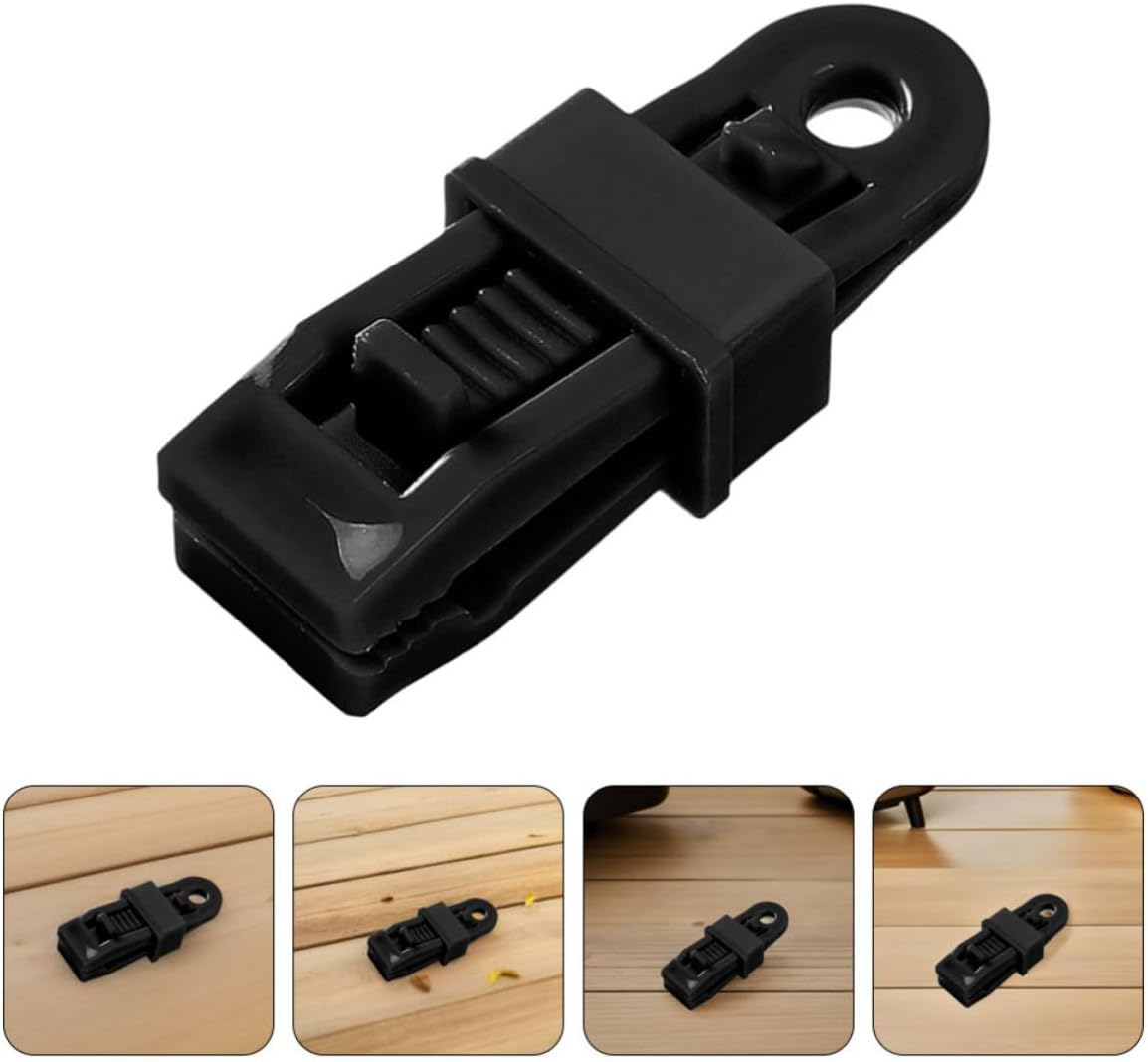 24pcs Outdoor Tarp Fastener Clips for Awning and Banner Black