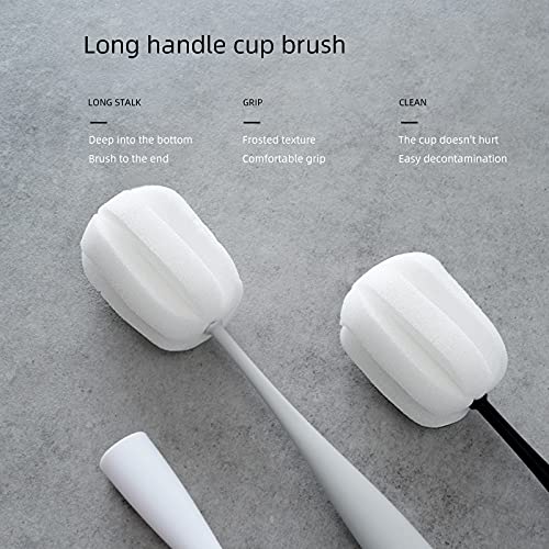 Escova de cozinha Escova de copo de vidro Escova de limpeza de copo Escova de esponja dobrável remov