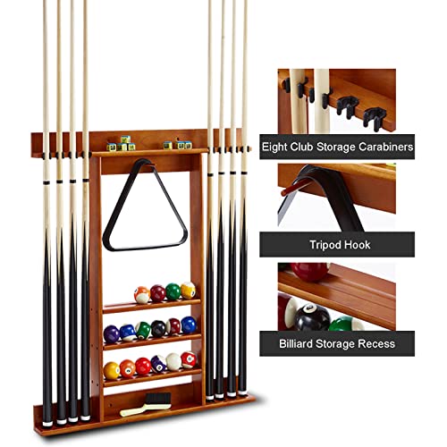 Organisateurs compacts d'accessoires de table de billard mural marron - 4