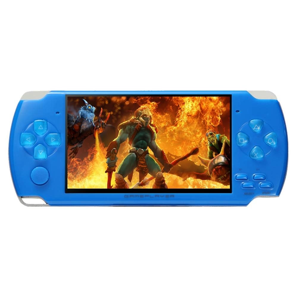 CZT Handheld Retro Game Console 4.3 inch 8GB Built-in 2000+ Real Games for Multiple Simulators X6, Blue