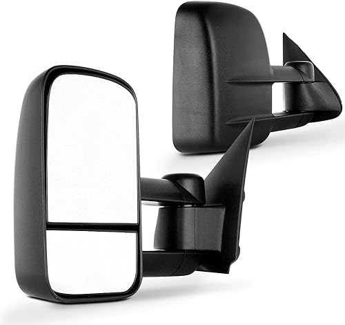 SCITOO Espejos de remolque, espejos de remolque negros para camión 1997-2003 para Ford para F150 estándar de cabina extendida (no para 4 puertas de