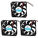 Ruilogod 3 sztuk DC 12 V 0.16A Computer Case Heedsink Cooler Bezszczotkowy CPU Wentylator 6 x 6 x 1,5 cm