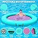 Inflatable Water Hammock Floating Dock,Round Floating Ring for Lake Boat Pool Ocean,Round Swimming Pool Float Hammock for Adults