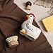 Bicuzat Ceramic Retro White Rooster Shape Sponge Holder for Kitchen Sink, Compact Sink Caddy Organizer, Scouring Pad and Dish Sponge Holder, A