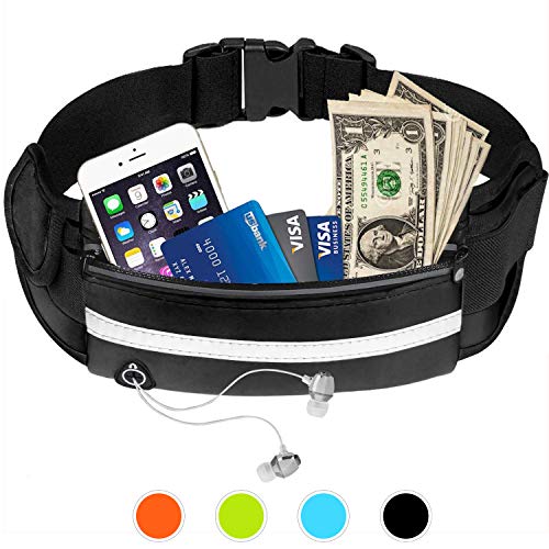 Bolsa de Cintura de Teléfono Riñoneras Deportivas Antirrobo Impermeable con Orificio para Auriculares para Correr al Aire Libre para hombres y mujeres
