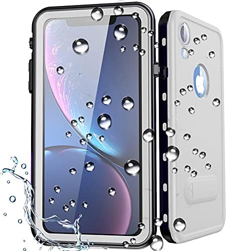 Diverbox iPhone XR Waterproof Case,Waterproof Shockproof Dustproof Full-Body Sturdy with Kickstand Case Built-in Screen Protector,Durable Underwater Full Sealed Cover Protective for iPhone XR(White) Diverbox iPhone XR Waterproof Case,Waterproof Shockproof Dustproof Full-Body Sturdy with Kickstand Case Built-in Screen Protector,Durable Underwater Full Sealed Cover Protective for iPhone XR(White)