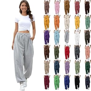 2024 Cinch Bottom Sweatpants Women’s Casual High Waisted Pockets Joggers Sport Workout Active Baggy Lounge Trousers