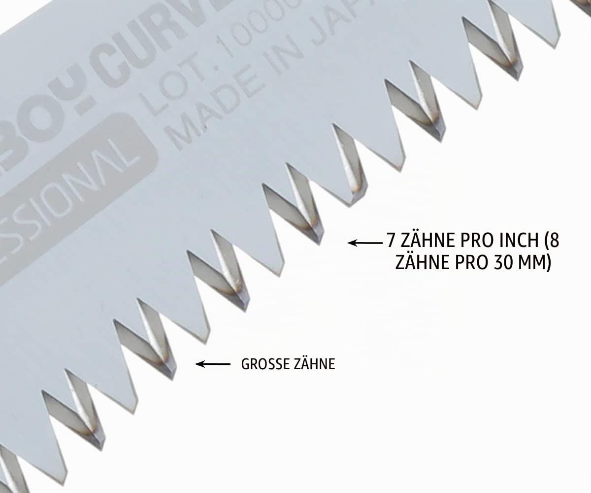 SILKY PocketBoy Curve 170 mm Professional Klappsäge | gebogenes Blatt, grob | Pull-Cut 15–20% schneller als gerade | impulsgehärtete Zähne | Gürtelholster Hartplastik | 726-17