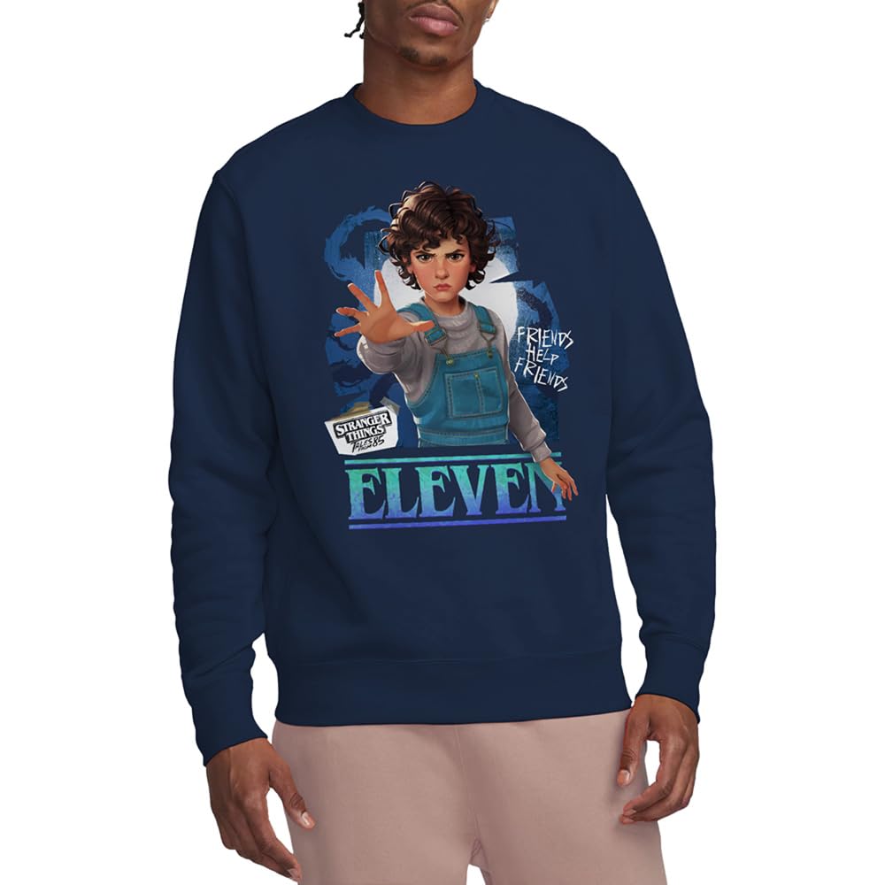 Stranger Things Tales From 85 Eleven Unisex Sweatshirt, Navy, Medium
