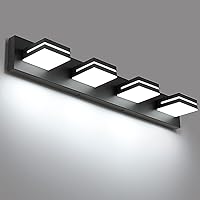 Vista 14 de SineRise - Lámpara LED para tocador de baño - Moderna lámpara regulable de acrílico con acabado blanco mate para iluminación de pared sobre
