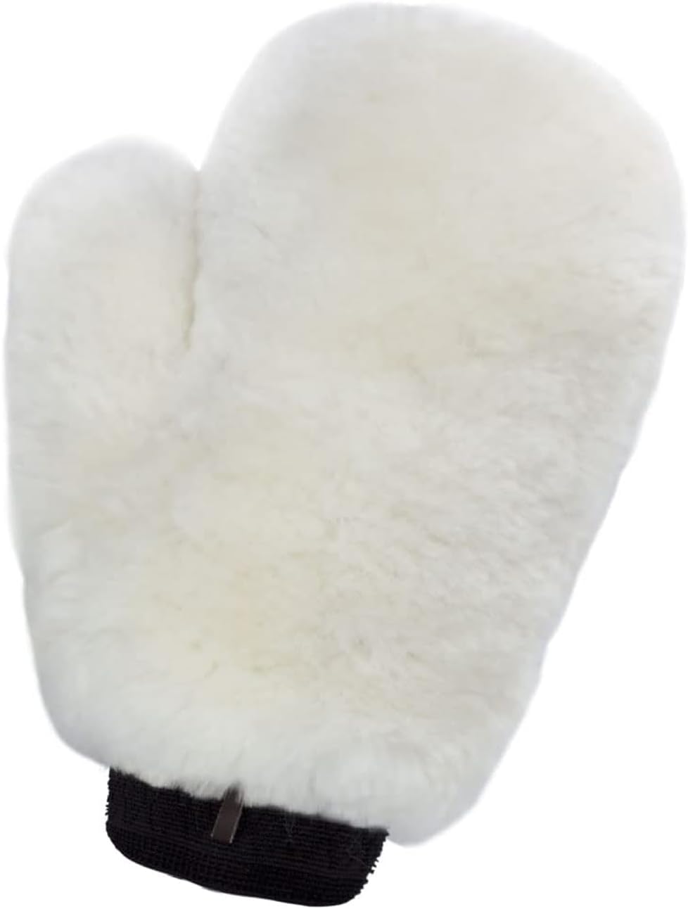Gracefur Natural Sheepskin Car Wash Mitt, Scratch Free & Lint Free Wash Gloves, Extra Large Size Lambskin Wool Washing Mitt Clean Tools White (Finger 1 Pack)