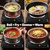 OVENTE Electric Countertop Single Burner, 1000W Cooktop with 6" Stainless Steel Coil Hot Plate, 5 Level Temperature Control, Indicator Light, Compact Cooking Stove and Easy to Clean, Black BGC101B #3