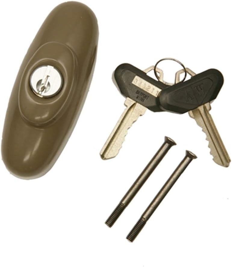 Andersen Tribeca Style Exterior Keyed Lock with Keys Right Hand in Stone