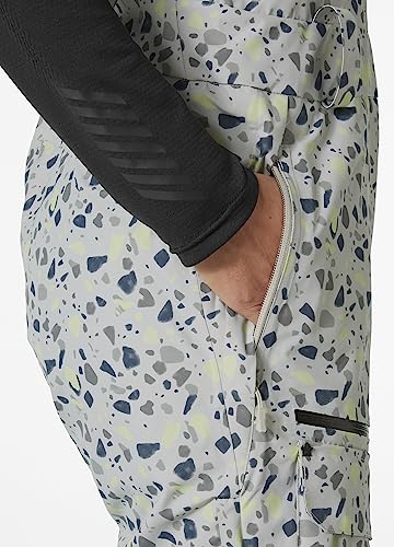 Helly-Hansen Powderqueen Bib Pant - Damen Schneehose zum Skifahren, wasserdicht, isolierte Winterausrüstung, 917 Mellow Grey - XL – Ansicht 3