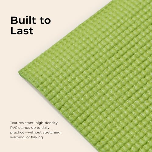 Sunny Health & Fitness Slim High-Density Exercise Yoga Mat - Green - image 2