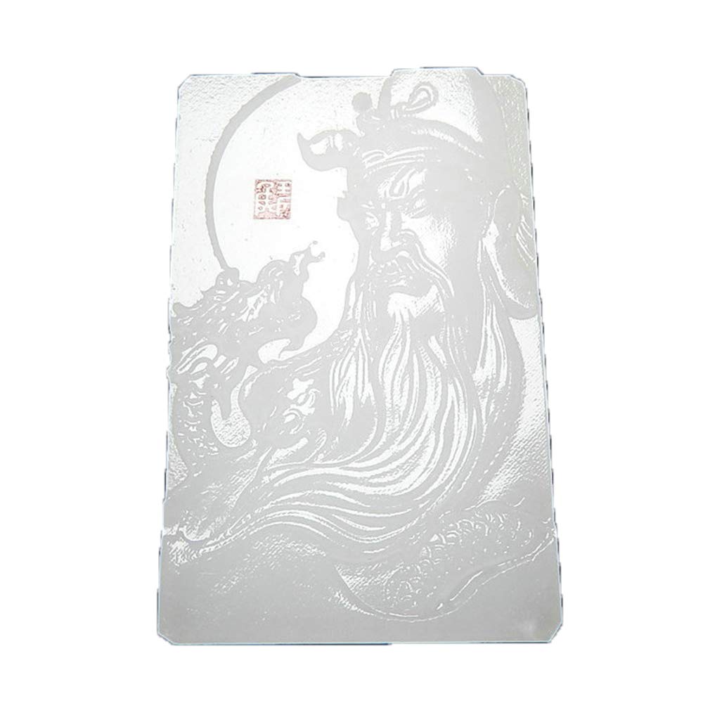 SudemotaNecklaces Pure Natural Guan Gong Jade Brand Bai Yuwu Fortuna Jade Pendant Men's Atmospheric Jade Pendant Necklace Pendant Jade