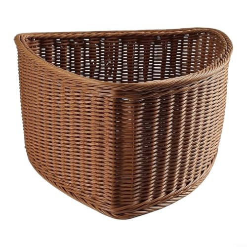 Cesta triangular de esquina para organizar el hogar con diseño de ratán sintético plástico 5