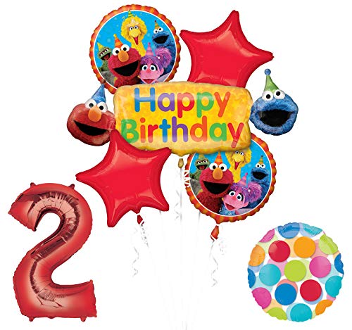 Elmo and Friends Sesame Street 2nd Birthday Supplies Decorations Balloon kit - //coolthings.us