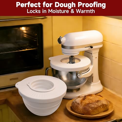 Housse de bol mélangeur en silicone KitchenAid 4,5-5L blanc lavable - 4