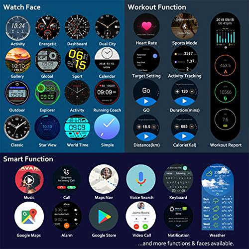 Bluetooth Smartwatch Fitness Tracker Sport Uhr Für Zeblaze Thor 4 PRO 4G Smart Watch 1,6 Zoll Kristallanzeige GPS/GLONASS Quad Core 16 GB 600 MAh Hybrid Lederriemen Für IOS Android