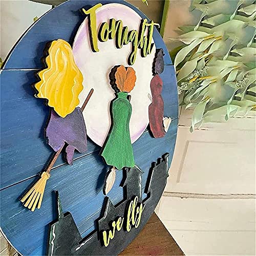 HNZNCY Schattig Halloween boerderij veranda teken, heks veranda teken, val decoraties veranda borden, indoor outdoor… - Afbeelding 6