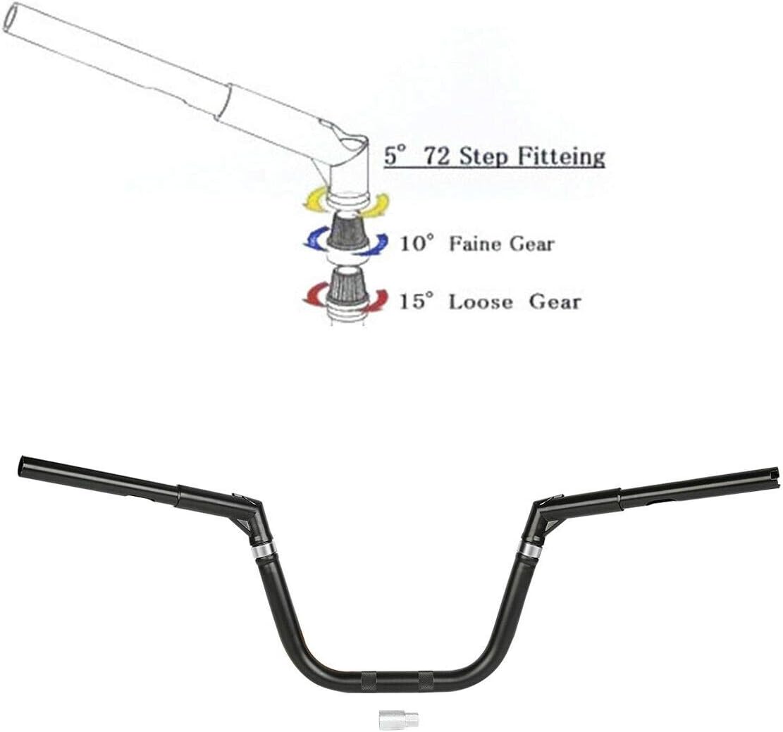 Green-L Adjustable 10" Rise 1-1/4" Handlebar Bar Fit for Harley Heritage Softail Fatboy Night Train