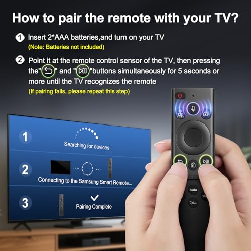 Image of Voice Remote for Samsung-TV-Remote Replacement, Universal for 2019-2024 Samsung Smart TV Remote Control with Voice Control.No Solarcell.2-Year Warranty.