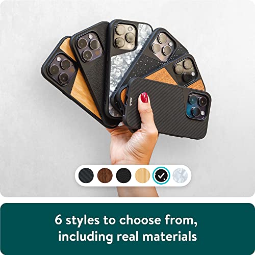 Mous - Case For Iphone 14 Pro Max - Speckled Black Fabric - Limitless 5.0 - Iphone 14 Pro Max Case Magsafe Compatible - Iphone 14 Pro Max Phone Case Shockproof #TOP3