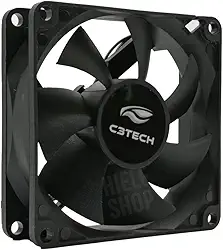 Cooler Fan C3Tech F7-100BK Storm 12x12x2.5 cm Preto - Rolamento FDB 12v 1200RPM