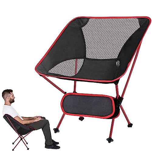 YEAHTOP Silla De Camping Plegable, Silla De Acampada Plegable Ultraligera Y Portátil, Silla De Aleación De Aluminio Con Bolsa De Transporte, Silla De Mochilero Para Exteriores Senderismo Pesca Playa
