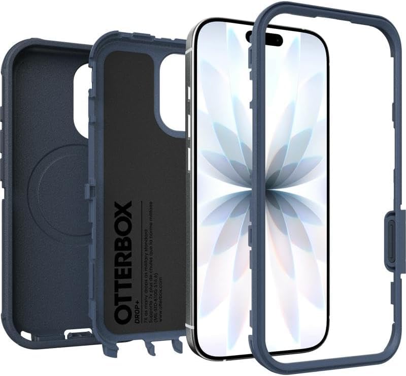 Coque iPhone 17 OtterBox Defender Sentiment bleu avec clip ceinture MagSafe - 6