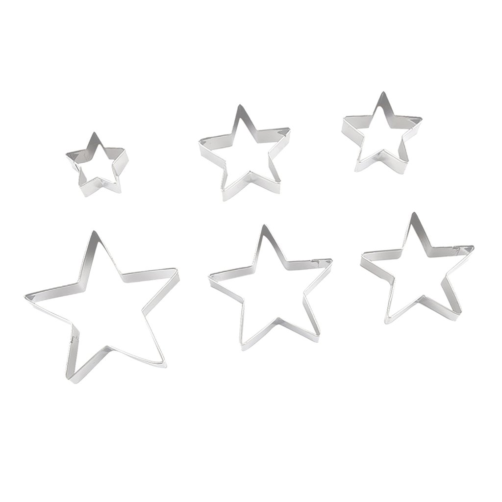 10 Set Sterne Keks Keks Kuchen Gelee Metall Ausstecher Blechform Backen DIY Werkzeuge Set