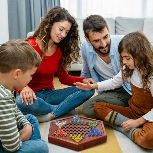 Juego de mesa chino de madera clásico con almacenamiento miniatura 6