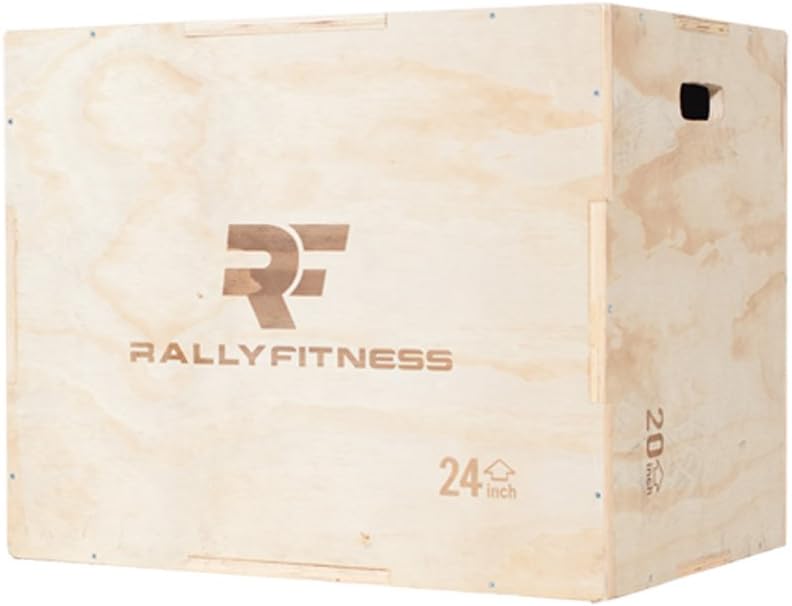 Rally Fitness 3 in 1 Wood Plyometric Box (Adjusts to 20", 24" & 30")
