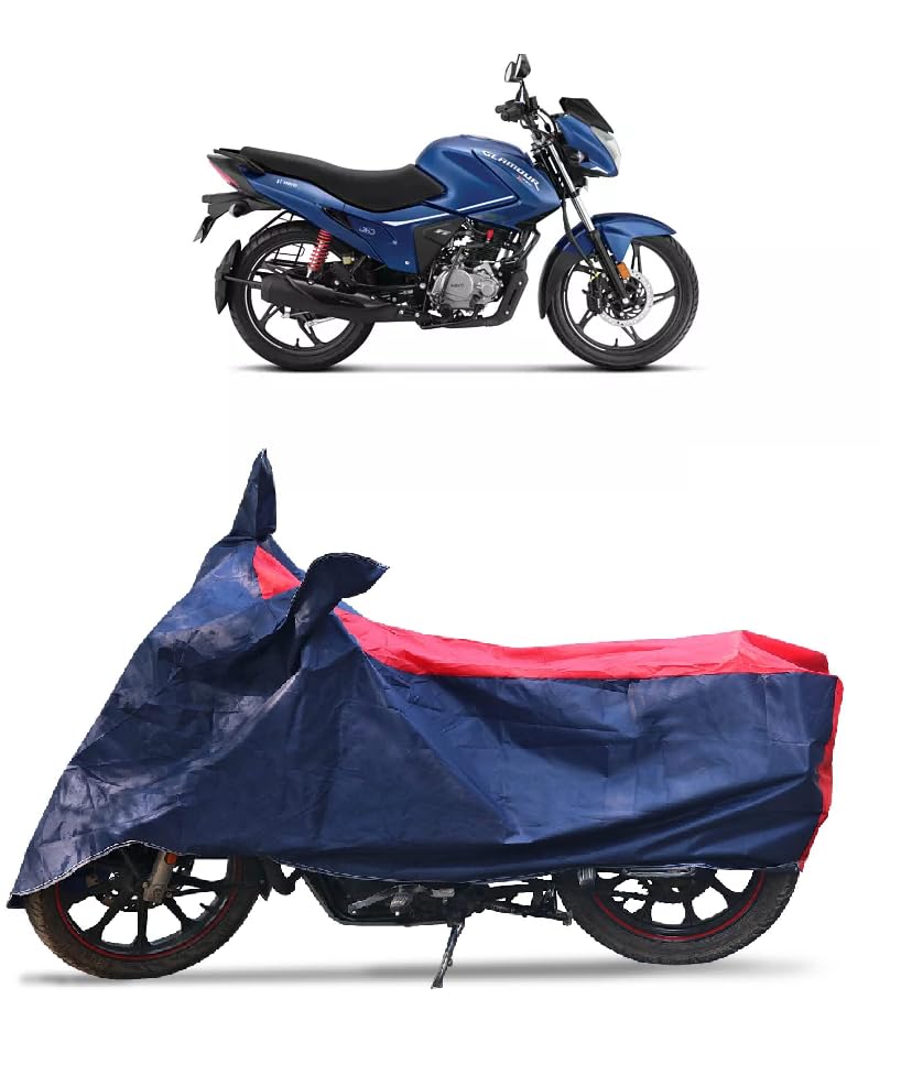 Image of Hero Glamour Two Wheeler Cover - Dustproof - UV Protection - Waterproof Bike Body Cover (Blue,Red)