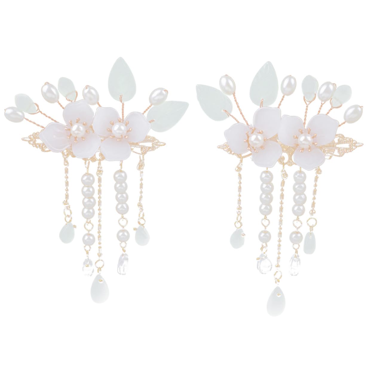 FOMIYES 5 Paare Antiker Paarclip dekorative Haarnadel Haarspangen für Frauen hochzeitshaar schmuck wedding hair accessories Tiara Haarklammer Haarnadel für Frauen Blumen Haarnadeln Glas
