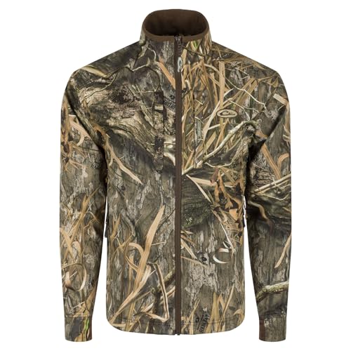 DRAKE Men's MST Windproof Softshell Warm Fleece-Lined Stretchy Breathable Adjustable Outdoor Hiking Jacket w/Underarm Vents