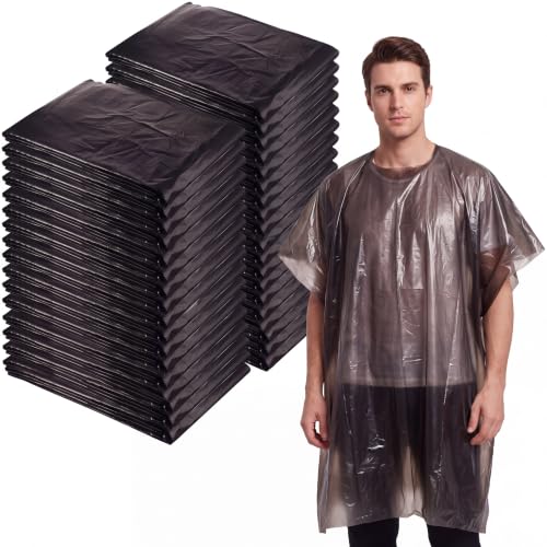 WILLBOND 100 Disposable Salon Cape for Hair Stylist,51.2 x 36.2 Inch,Black