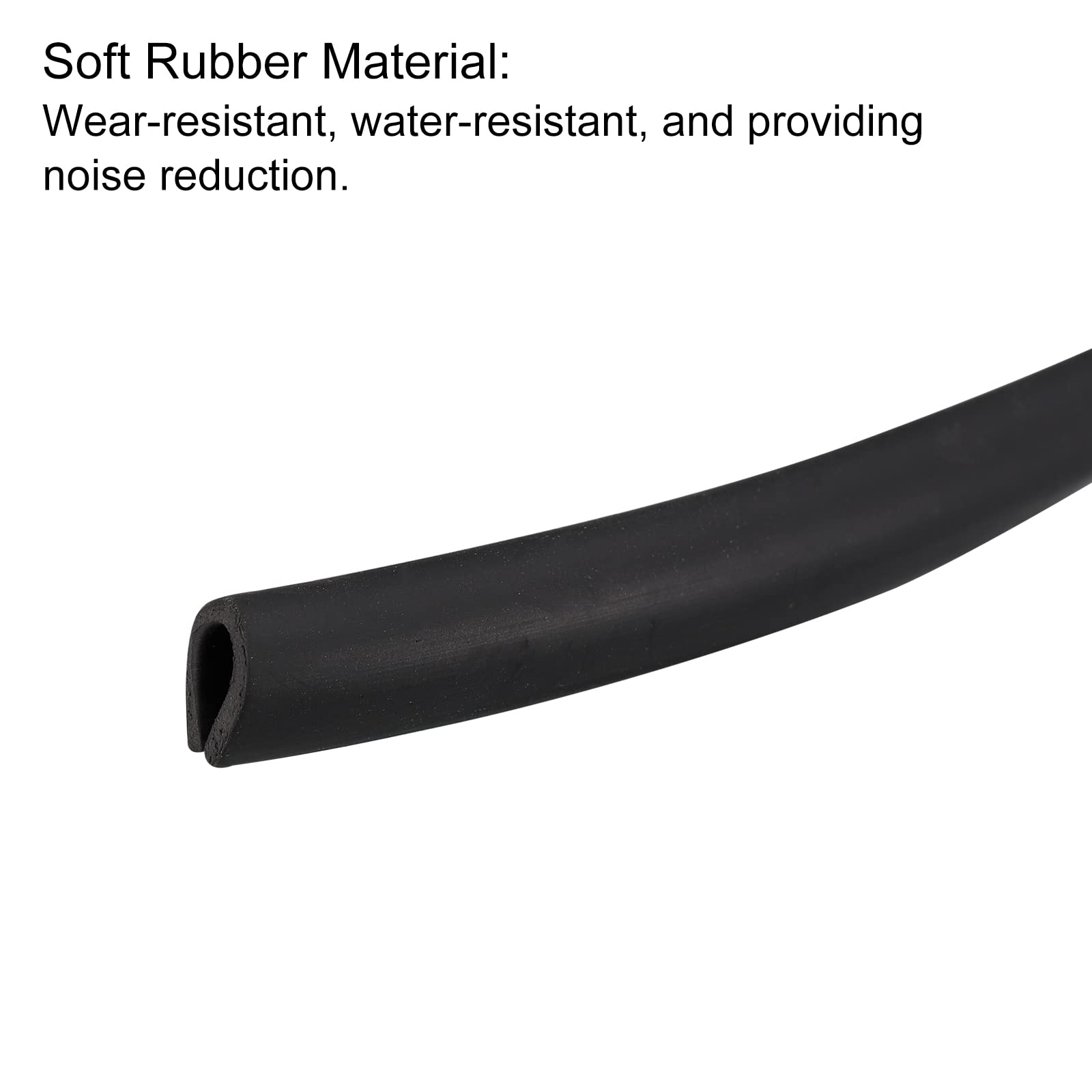 Uxcell U Channel Edge Trim, 11.5ft Length Rubber Guard Seal Strip Edge