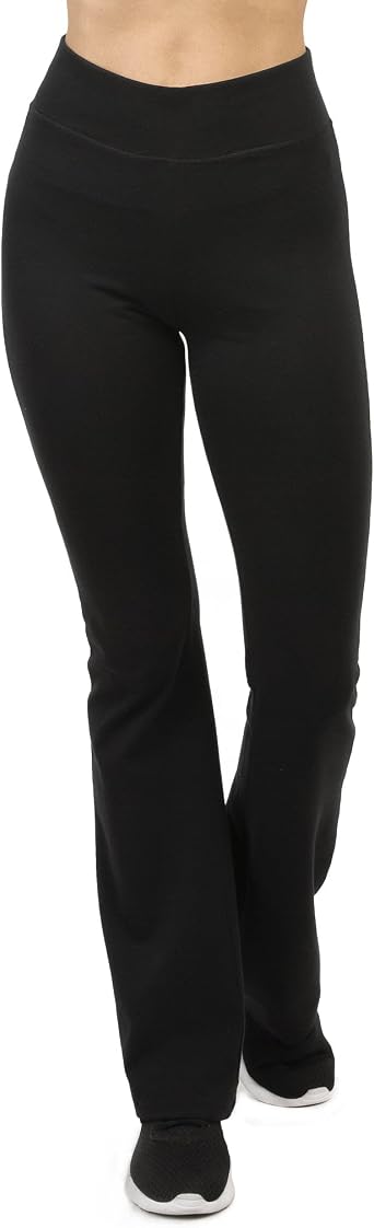 Sofra Women's Soft Comfy Cotton Spandex Yoga Sweat Lounge Gym Sports Athletic Pants