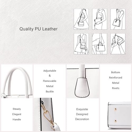 Bolso bandolera y tote de mujer en cuero sintético miniatura 6