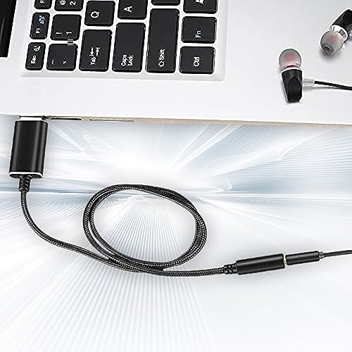 Image of ZORBES USB Sound Card USB to 3.5mm Jack Audio Adapter USB External Stereo Sound Adapter Converter for Laptop, PC, Compatible with PS5, PS4 Plug & Play No Drivers Needed